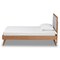 Baxton Studio Linn Mid-Century Light Grey Fabric Upholstered and Walnut Brown Finished Wood Platform Bed-Twin 191-11530-11159-ZORO - alternate 9